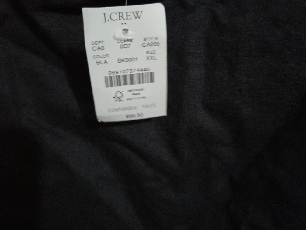 J. Crew Black Square-Neck Tank